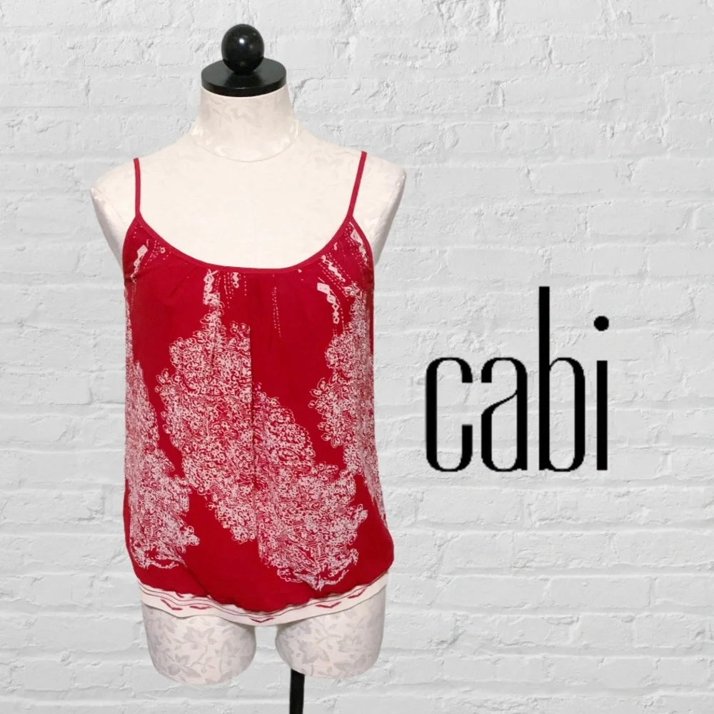 CAbi #162 Red Heart of Township Printed Cami XS - Picture 12 of 14